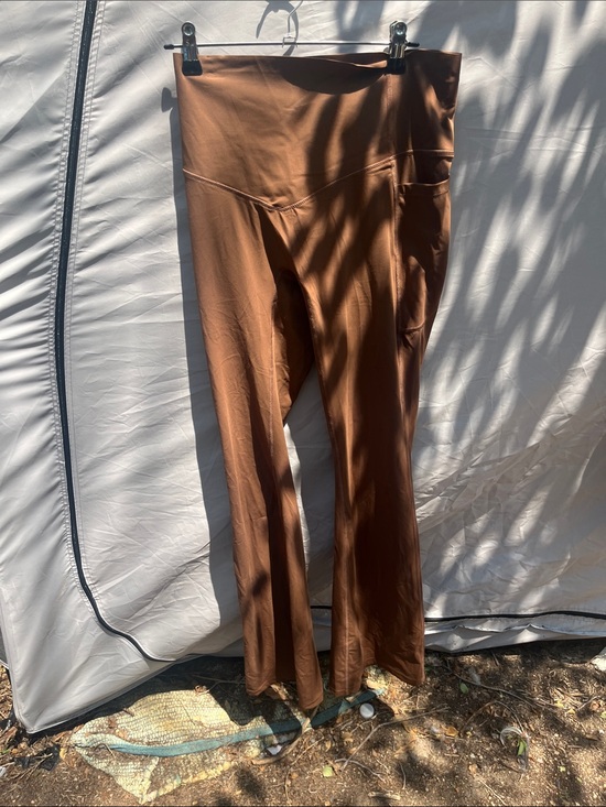 HALARA Pants - HALARA Brown High-Rise Flare Leggings